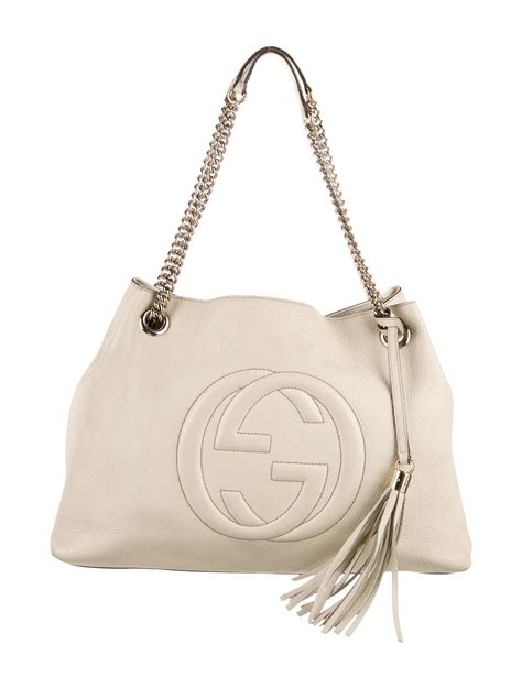 gucci soho leather chain shoulder bag sale|gucci medium soho chain tote.